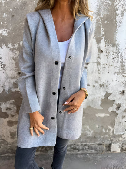 Hooded Open-Front Cardigan | Relaxed Fit | Cozy Layering Essential