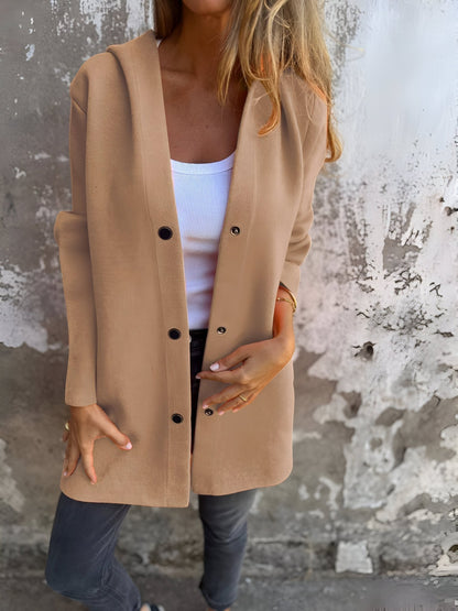 Hooded Open-Front Cardigan | Relaxed Fit | Cozy Layering Essential