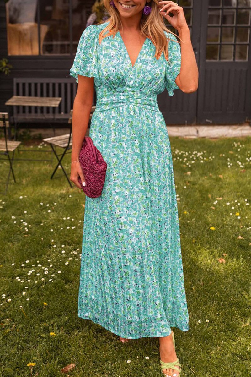 Floral Maxi Dress | Puff Sleeve & Shirred Waist | Lightweight Flowy Fit