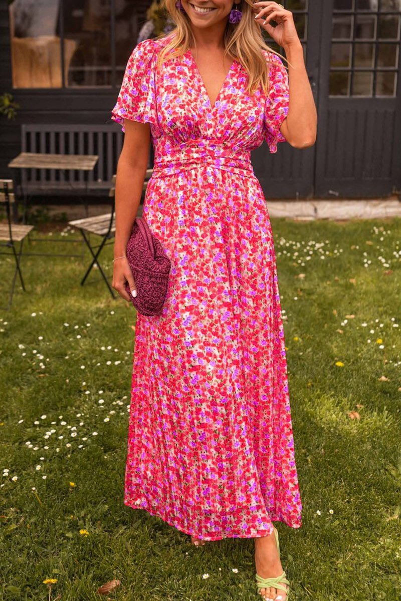 Floral Maxi Dress | Puff Sleeve & Shirred Waist | Lightweight Flowy Fit