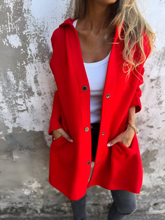 Hooded Open-Front Cardigan | Relaxed Fit | Cozy Layering Essential