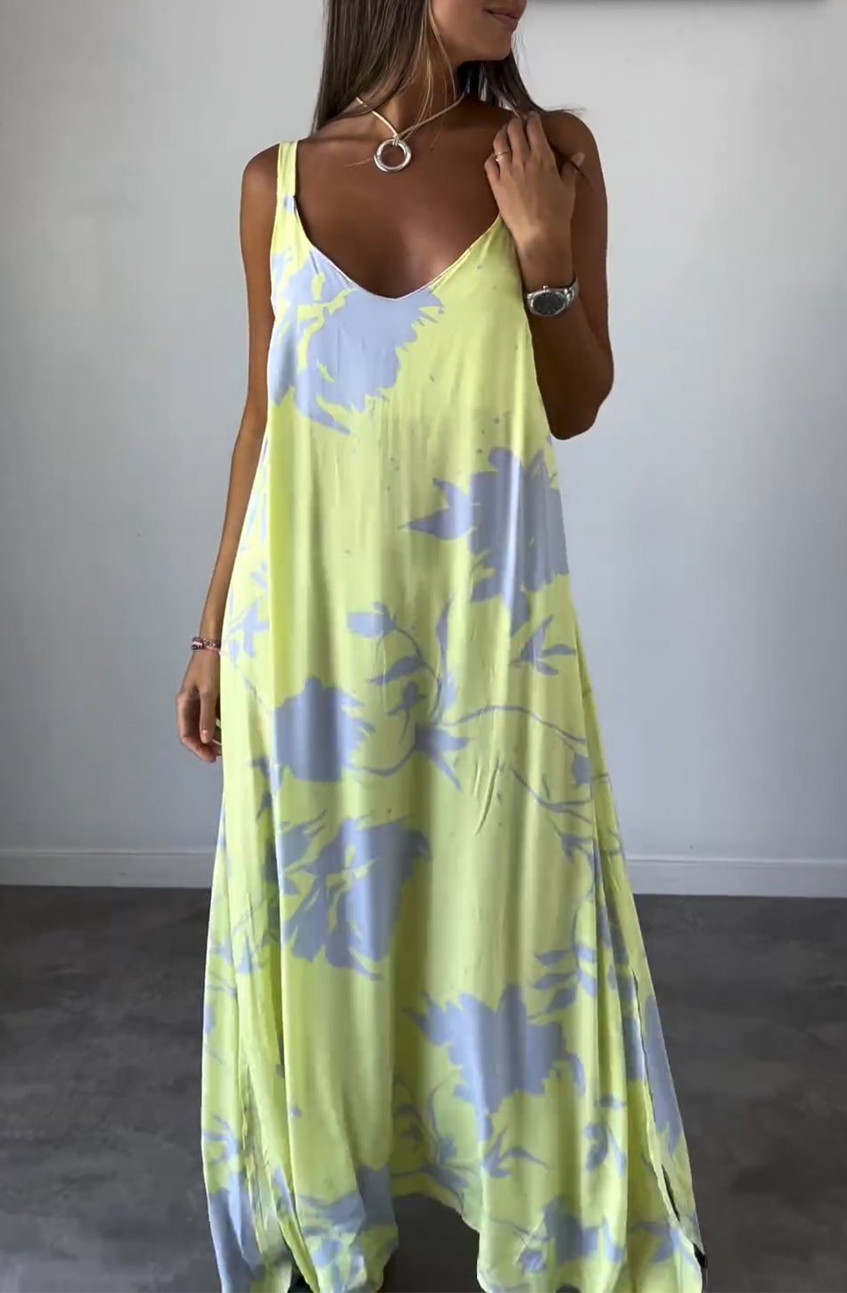Loose Fit Maxi Dress | Sleeveless Floral Print | Lightweight Summer Style