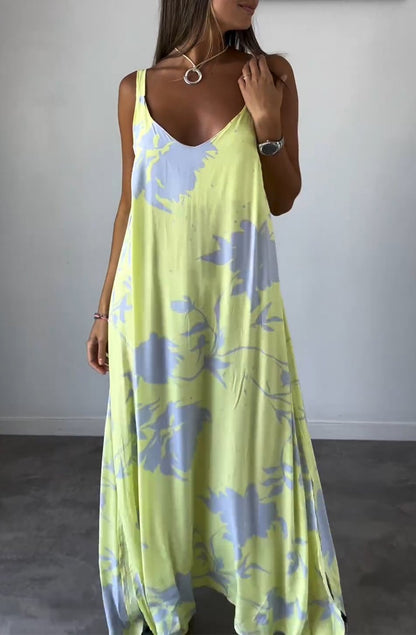 Loose Fit Maxi Dress | Sleeveless Floral Print | Lightweight Summer Style