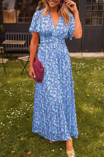 Floral Maxi Dress | Puff Sleeve & Shirred Waist | Lightweight Flowy Fit