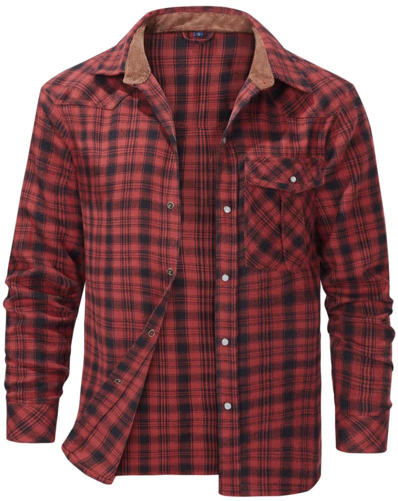 Men’s Flannel Plaid Shirt | Button-Up | Casual Layering Essential
