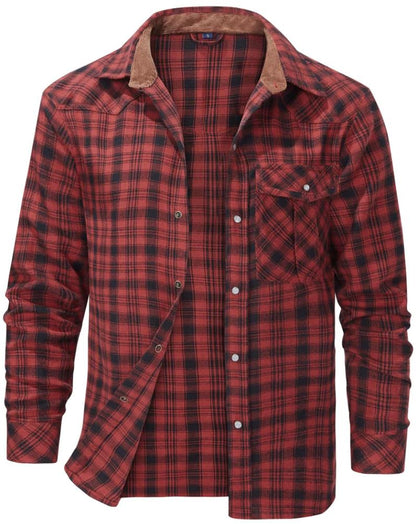 Men’s Flannel Plaid Shirt | Button-Up | Casual Layering Essential