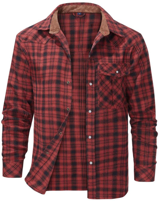 Men’s Flannel Plaid Shirt | Button-Up | Casual Layering Essential