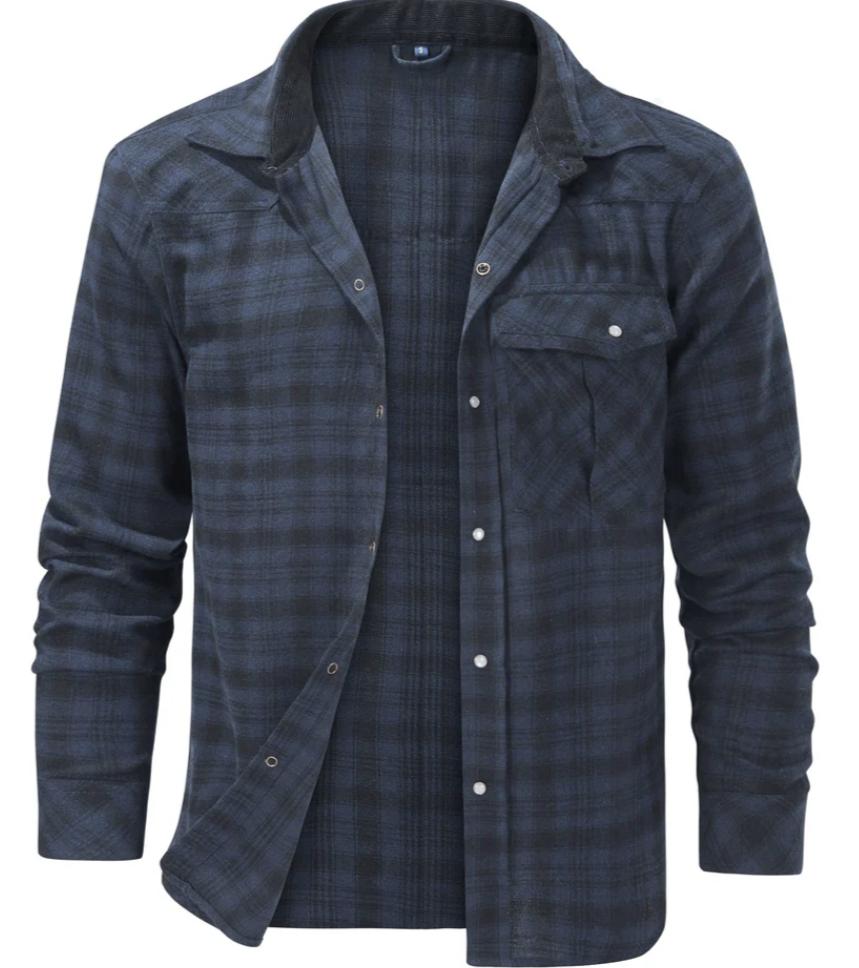 Men’s Flannel Plaid Shirt | Button-Up | Casual Layering Essential