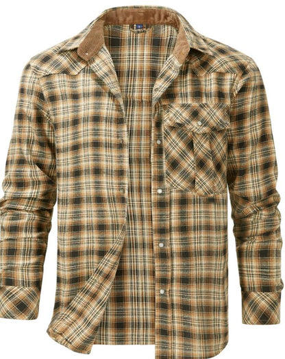 Men’s Flannel Plaid Shirt | Button-Up | Casual Layering Essential
