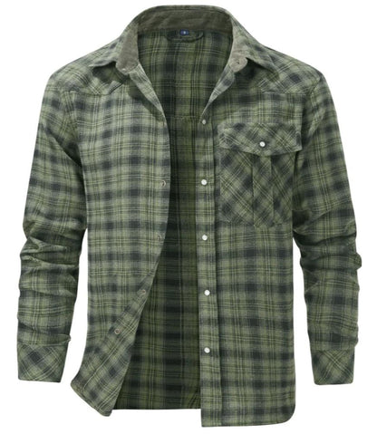 Men’s Flannel Plaid Shirt | Button-Up | Casual Layering Essential