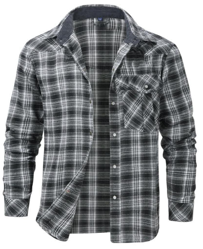 Men’s Flannel Plaid Shirt | Button-Up | Casual Layering Essential