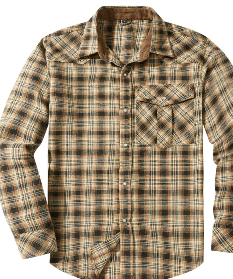 Men’s Flannel Plaid Shirt | Button-Up | Casual Layering Essential
