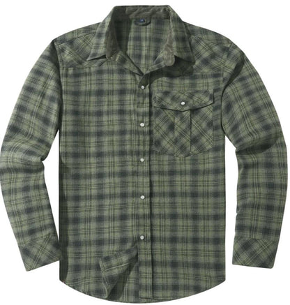 Men’s Flannel Plaid Shirt | Button-Up | Casual Layering Essential