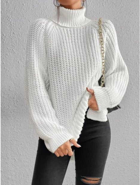 Chunky Knit Turtleneck Sweater | 100% mohair | Relaxed Fit | Cozy Winter Wear