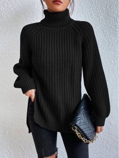Chunky Knit Turtleneck Sweater | 100% mohair | Relaxed Fit | Cozy Winter Wear