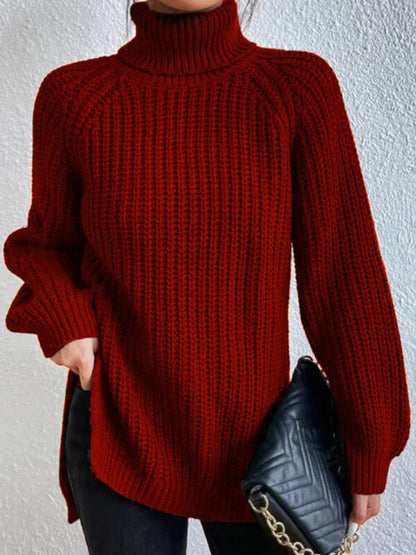Chunky Knit Turtleneck Sweater | 100% mohair | Relaxed Fit | Cozy Winter Wear