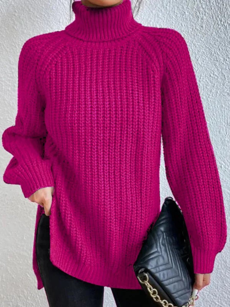 Chunky Knit Turtleneck Sweater | 100% mohair | Relaxed Fit | Cozy Winter Wear