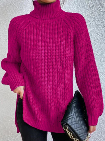 Chunky Knit Turtleneck Sweater | 100% mohair | Relaxed Fit | Cozy Winter Wear