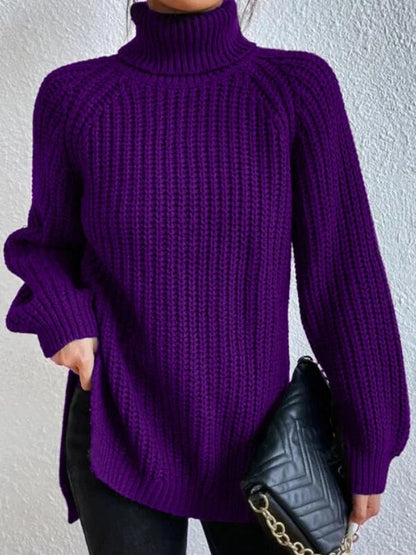 Chunky Knit Turtleneck Sweater | 100% mohair | Relaxed Fit | Cozy Winter Wear