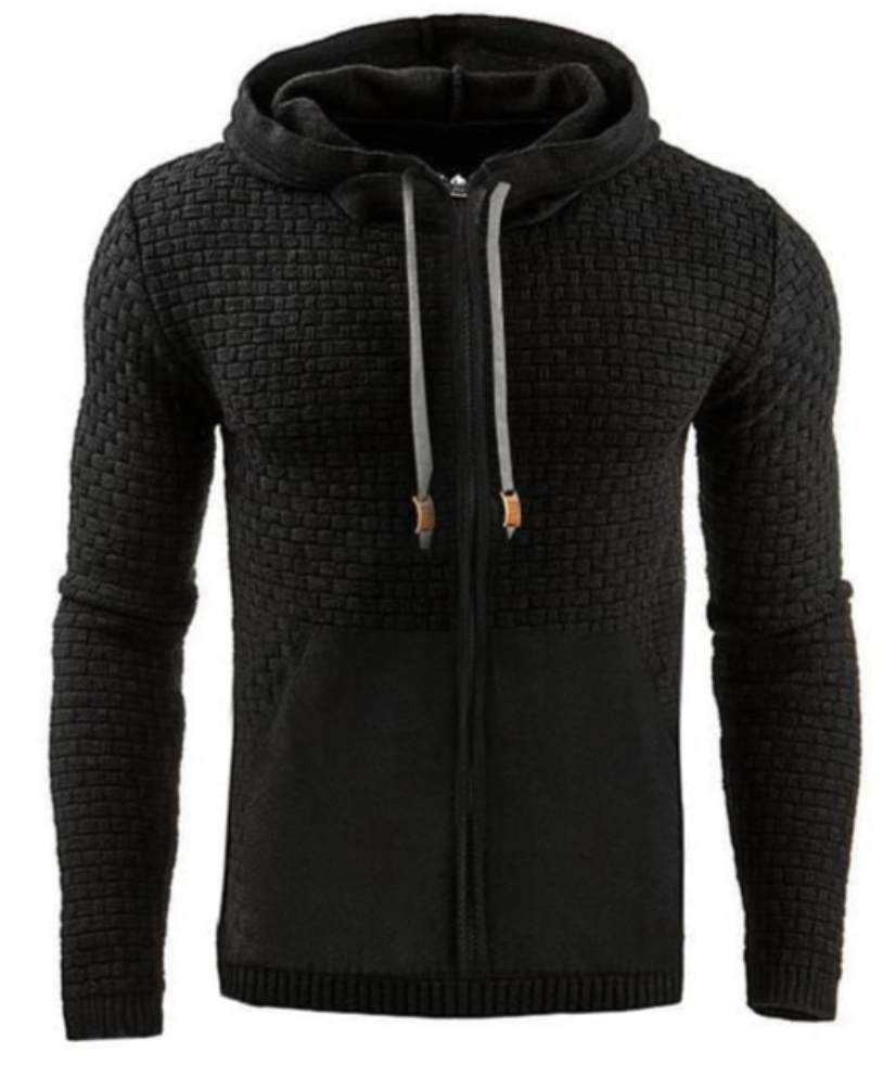 Men’s Zip Hoodie | Textured Knit | Casual Layering Canada