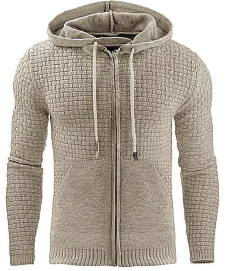 Men’s Zip Hoodie | Textured Knit | Casual Layering Canada