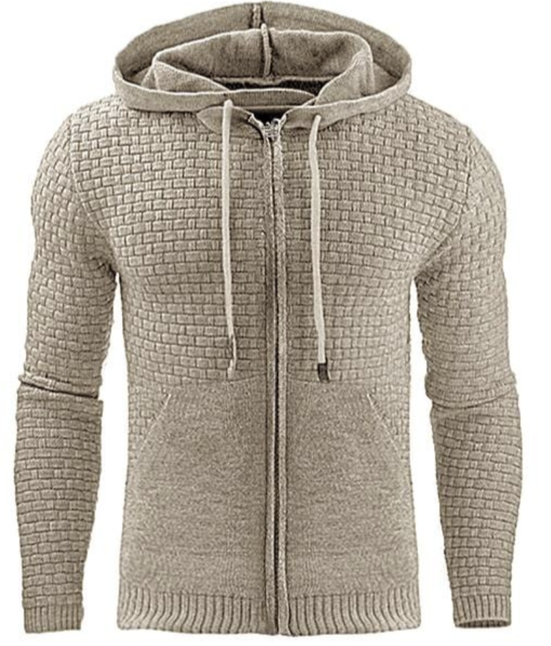Men’s Zip Hoodie | Textured Knit | Casual Layering Canada