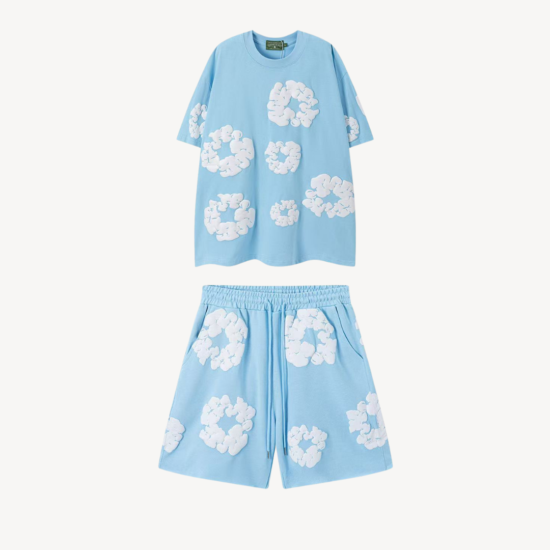 Men's Floral Print Summer Set | Bold Two-Piece Outfit | Lightweight Casual Co-ord