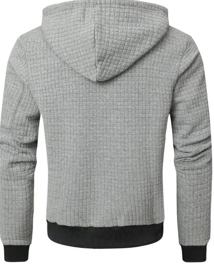 Men’s Quilted Hoodie | Zip-Up Sweatshirt with Hood | Casual Outerwear Canada