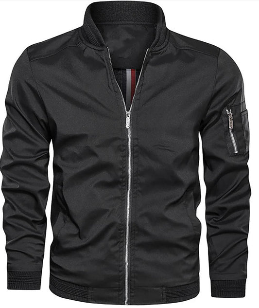 Men’s Lightweight Bomber Jacket | Zip-Up Casual Streetwear