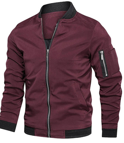 Men’s Lightweight Bomber Jacket | Zip-Up Casual Streetwear