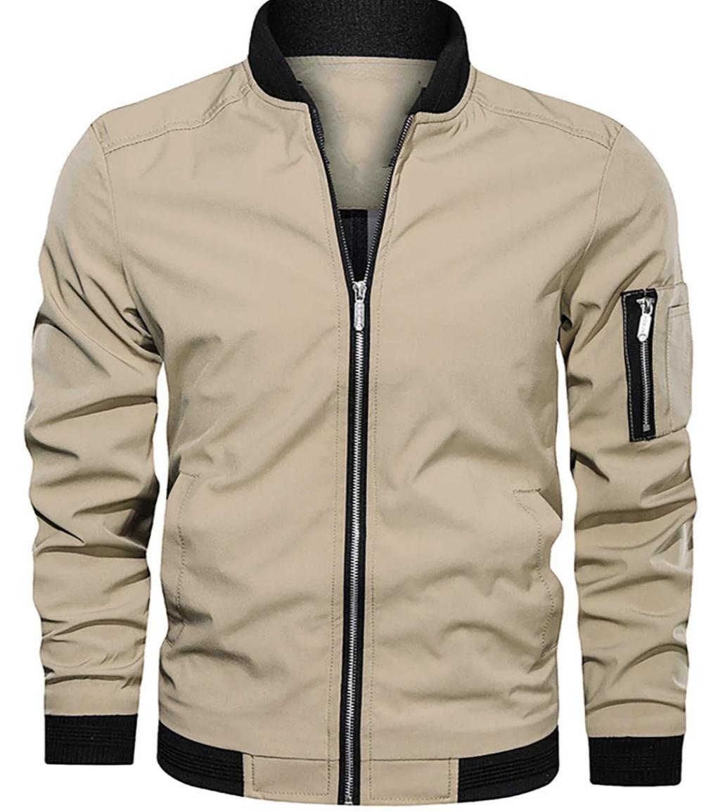 Men’s Lightweight Bomber Jacket | Zip-Up Casual Streetwear