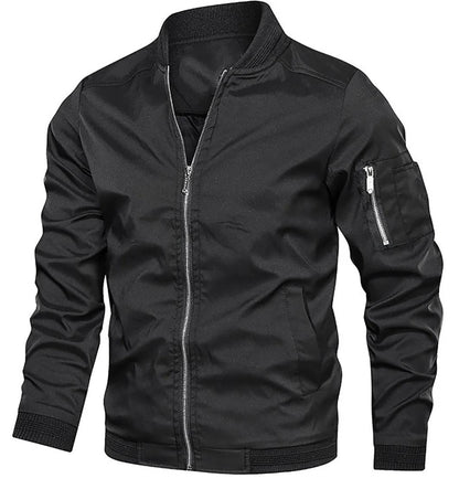 Men’s Lightweight Bomber Jacket | Zip-Up Casual Streetwear