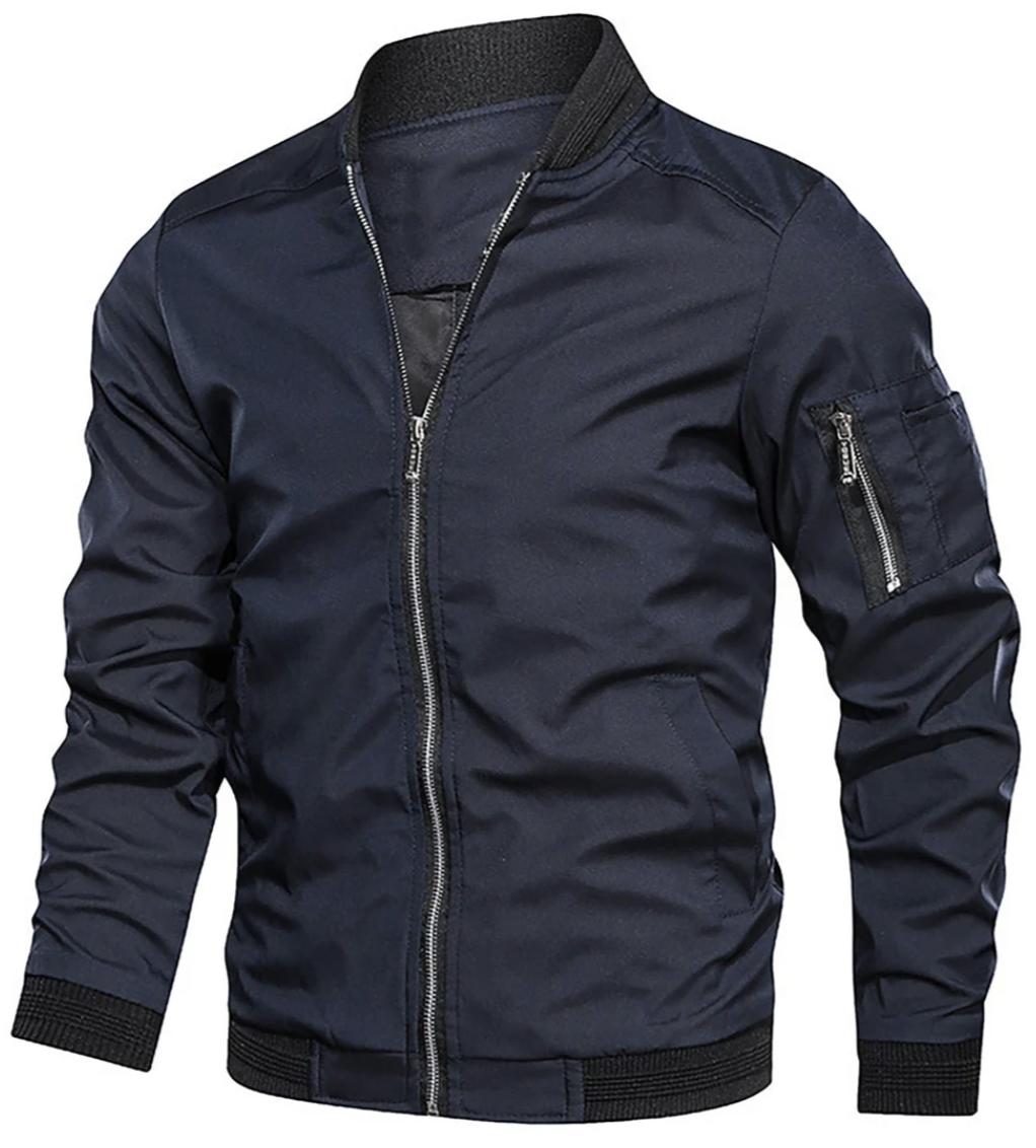 Men’s Lightweight Bomber Jacket | Zip-Up Casual Streetwear