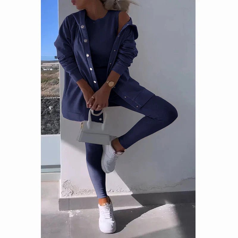Two-Piece Lounge Set | Hoodie and Joggers | Soft Knit Fabric | Casual Everyday Comfort