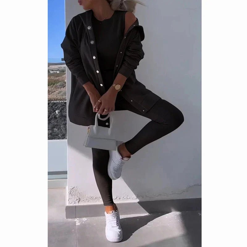 Two-Piece Lounge Set | Hoodie and Joggers | Soft Knit Fabric | Casual Everyday Comfort