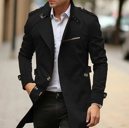 Men’s Lightweight Trench Coat | Slim Fit | Wind-Resistant Layer