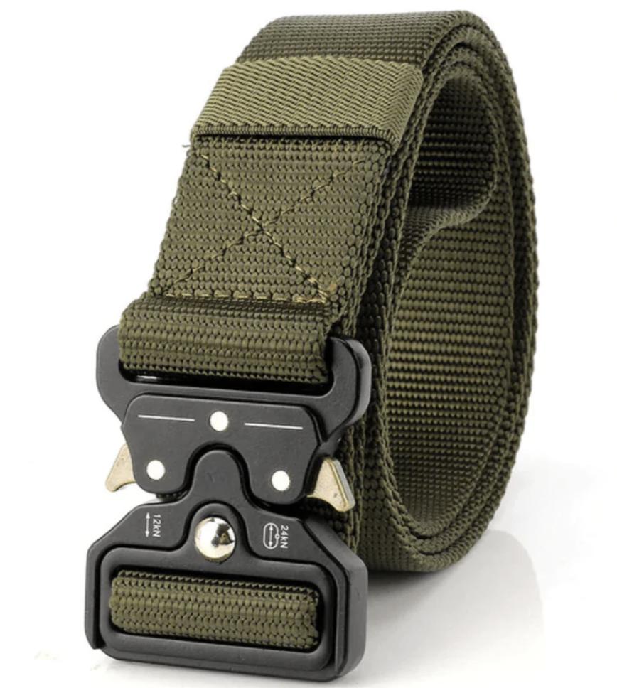 Men’s Tactical Belt | Heavy-Duty Nylon Webbing | Adjustable Quick-Release Buckle