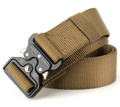 Men’s Tactical Belt | Heavy-Duty Nylon Webbing | Adjustable Quick-Release Buckle