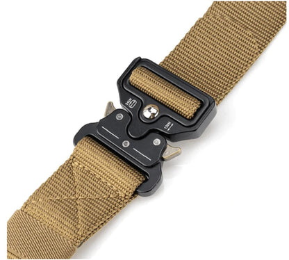 Men’s Tactical Belt | Heavy-Duty Nylon Webbing | Adjustable Quick-Release Buckle