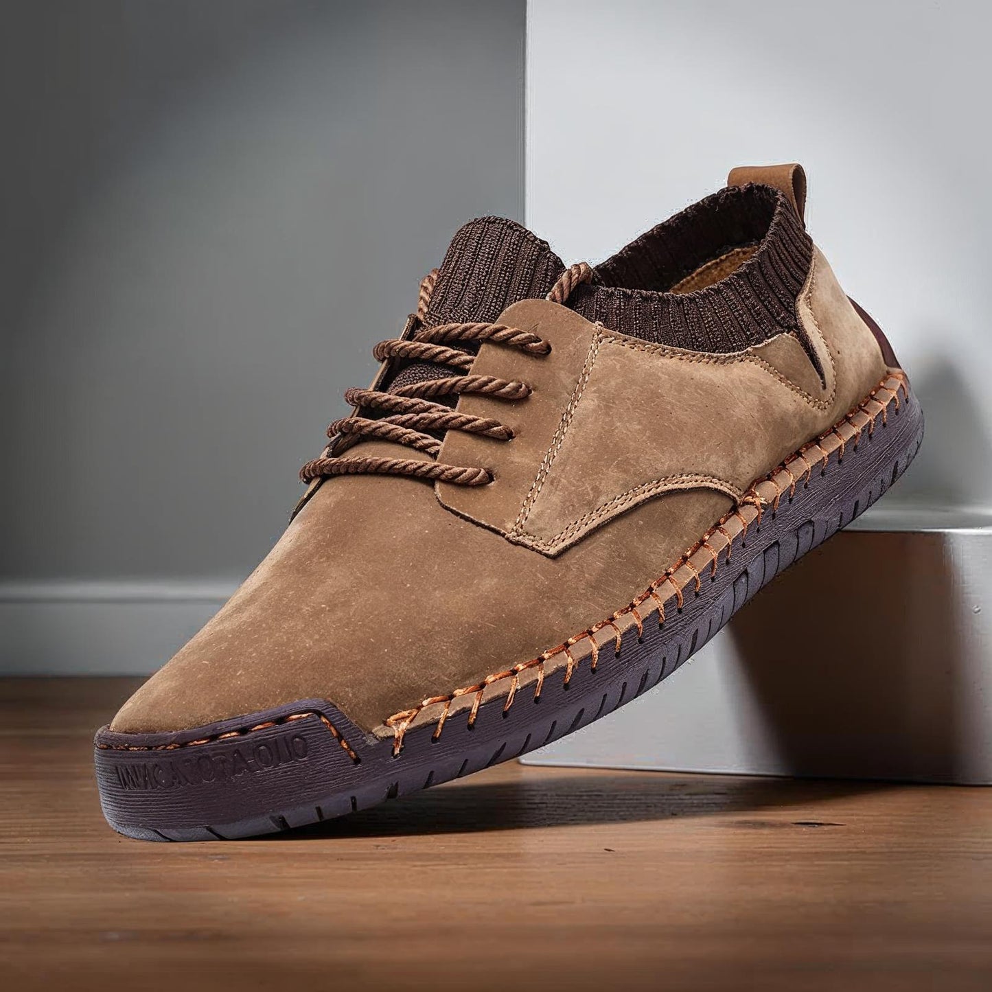 Men’s Suede Knit Hybrid Shoes | Lightweight Comfort Sole | Casual Lace-Up Loafers