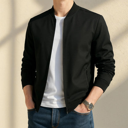 Men’s Bomber Jacket | Minimalist Zip-Up | Slim Fit Lightweight Layer