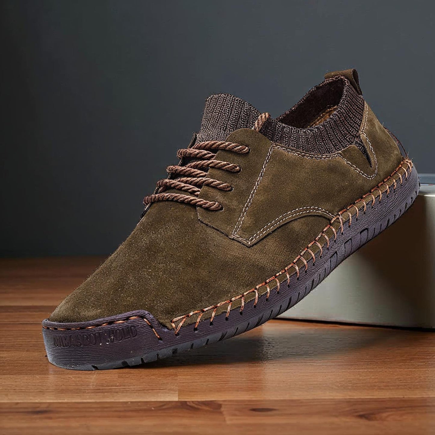 Men’s Suede Knit Hybrid Shoes | Lightweight Comfort Sole | Casual Lace-Up Loafers