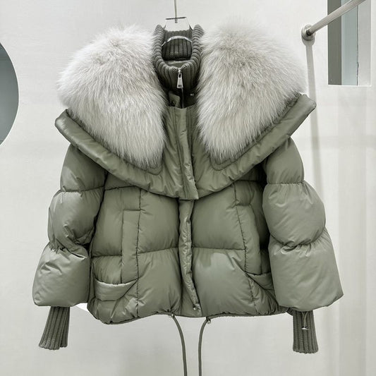 Faux Fur Trim Puffer Jacket | Luxe Winter Warmth | Short Quilted Design | Cold-Weather Essential