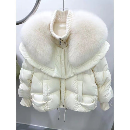 Faux Fur Trim Puffer Jacket | Luxe Winter Warmth | Short Quilted Design | Cold-Weather Essential
