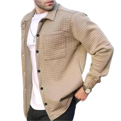 Men’s Quilted Overshirt Jacket | Lightweight Snap Closure | Layering Piece