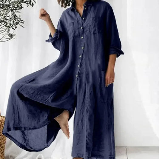 Wide-Leg Smocked Jumpsuit | Lightweight Rayon | Casual One-Piece