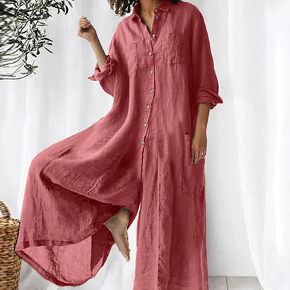 Wide-Leg Smocked Jumpsuit | Lightweight Rayon | Casual One-Piece