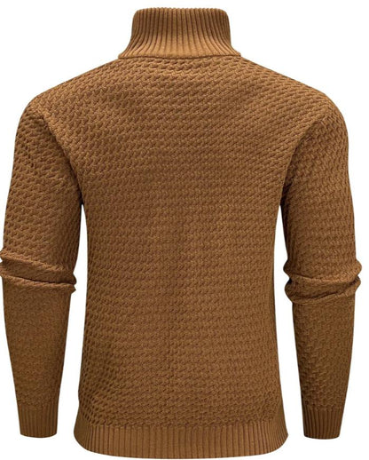 Men’s Textured Half-Zip Sweater | Ribbed Knit Pullover | Smart Casual Layer