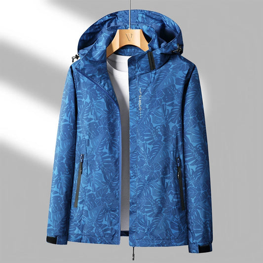 Lightweight Hooded Jacket | Embossed Texture Zip-Up | Spring Layering Essential