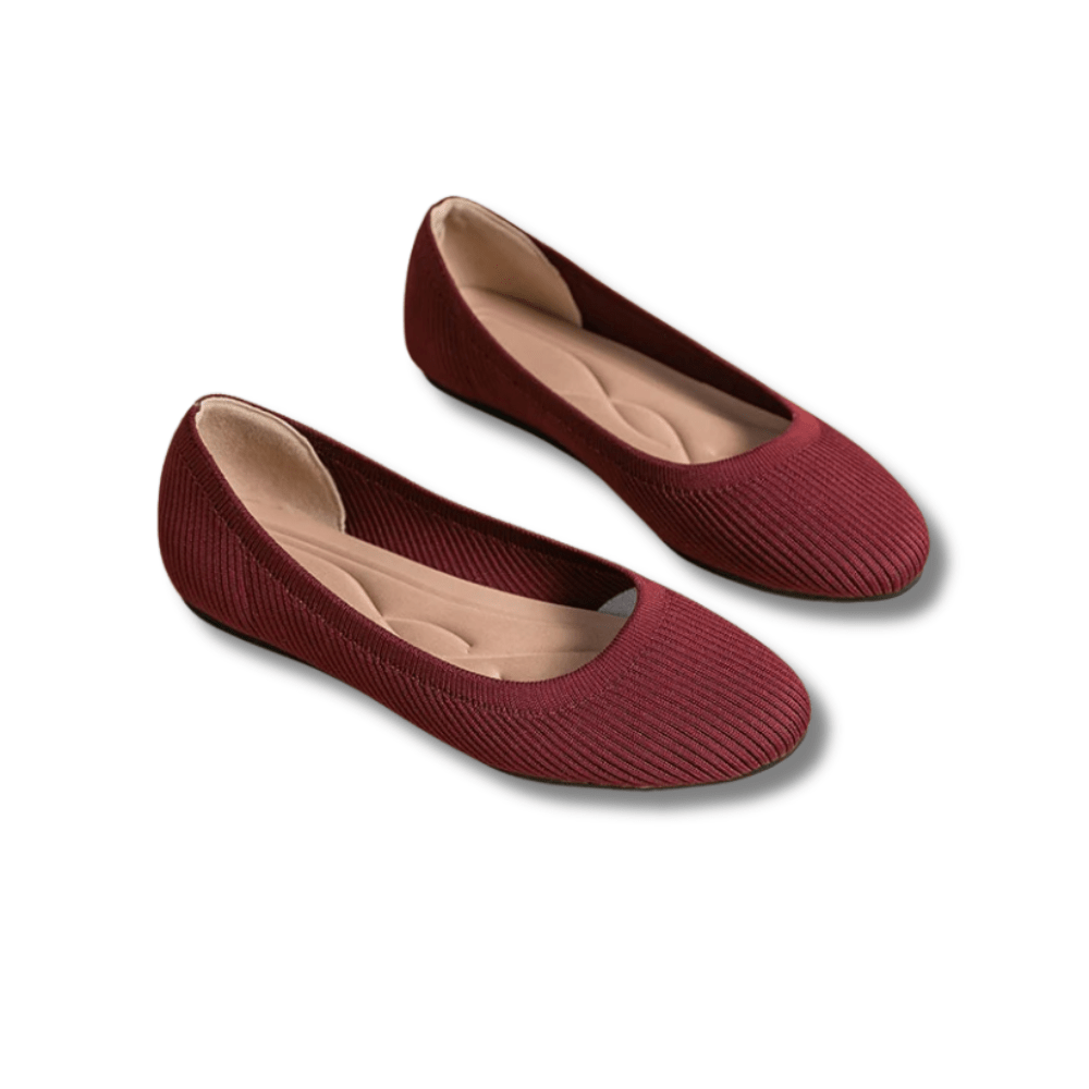 Stretch Knit Ballet Flats | Cushioned Everyday Slip-On | Lightweight Comfort Shoes Canada